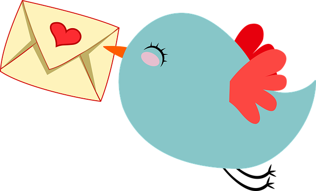 小鳥とメッセージカード