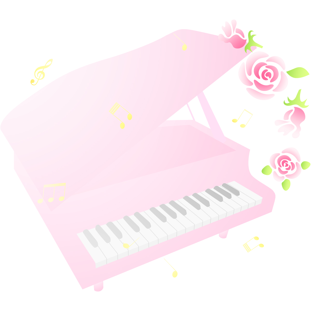 薔薇とピアノ